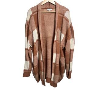 Baltic Born Brown and Cream Checkered Cardigan